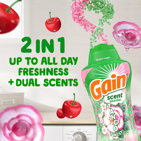 Gain Tango Twist Laundry Scent Booster Beads, Cherry & Rose Scent, 26.3 oz.